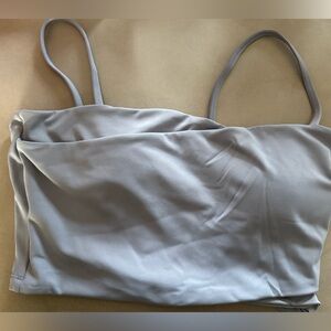 NEW Spaghetti strap Camisole sports bra‎ yoga workout steel blue medium crop top